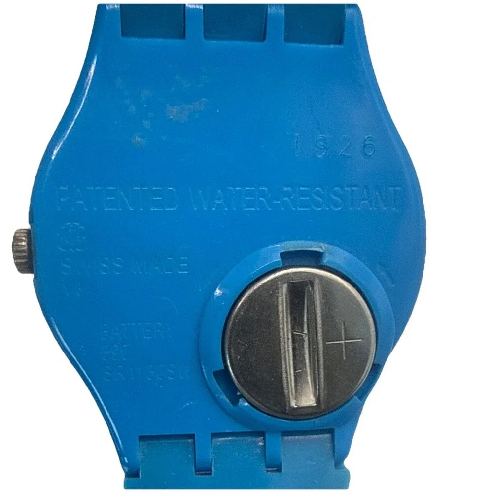 2009 Blue Swiss Swatch Watch for Men and Women, Cool Full Blue Unisex Swatch